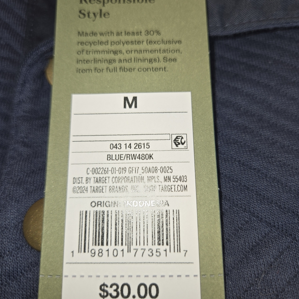 Goodfellow & Co Men's Dark Gray Textured Button Down Shirt - Picture 7 of 8